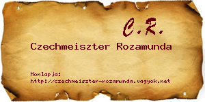 Czechmeiszter Rozamunda névjegykártya